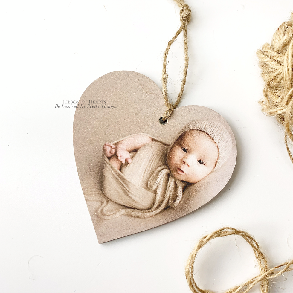 Thumbnail: Wooden Hanging Photo Hearts