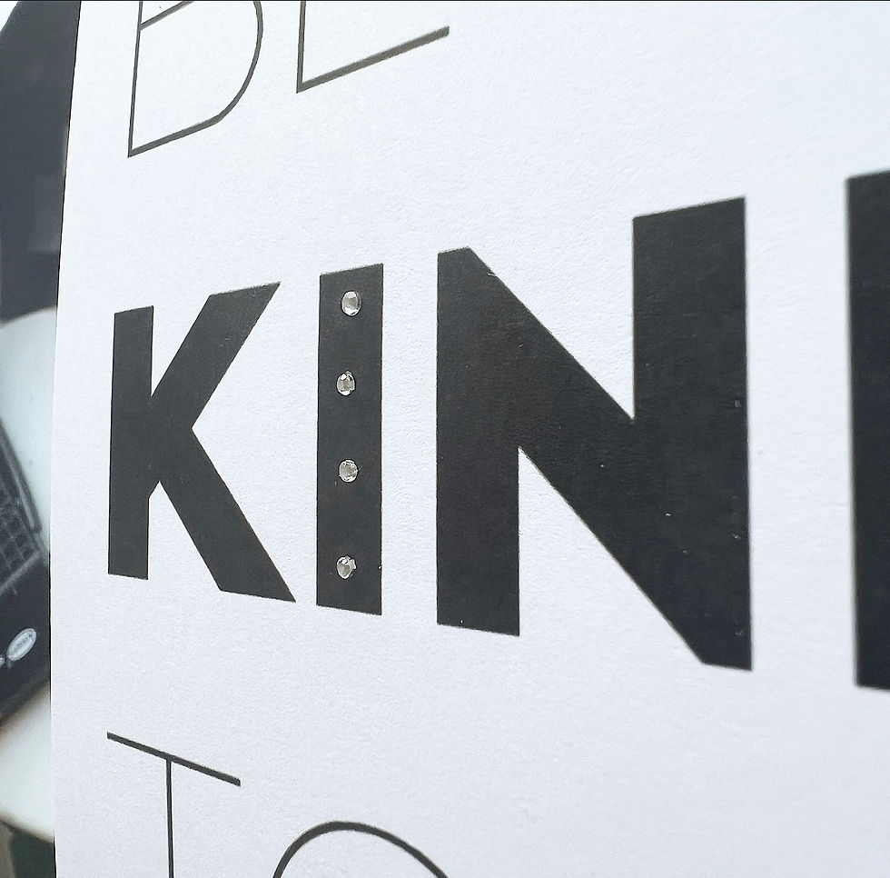 Thumbnail: Be Kind To Yourself A4 Print with Diamante Detail