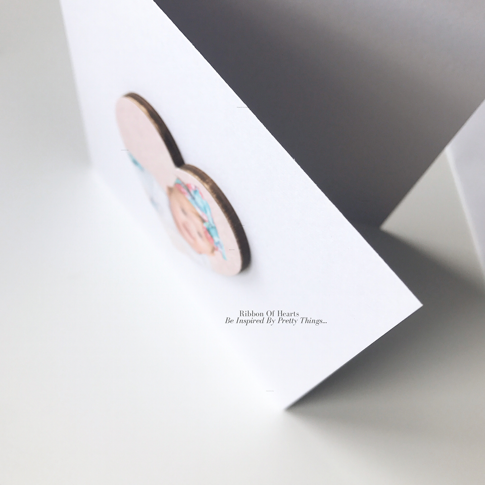Thumbnail: Card with Wooden Photo Heart & Magnet