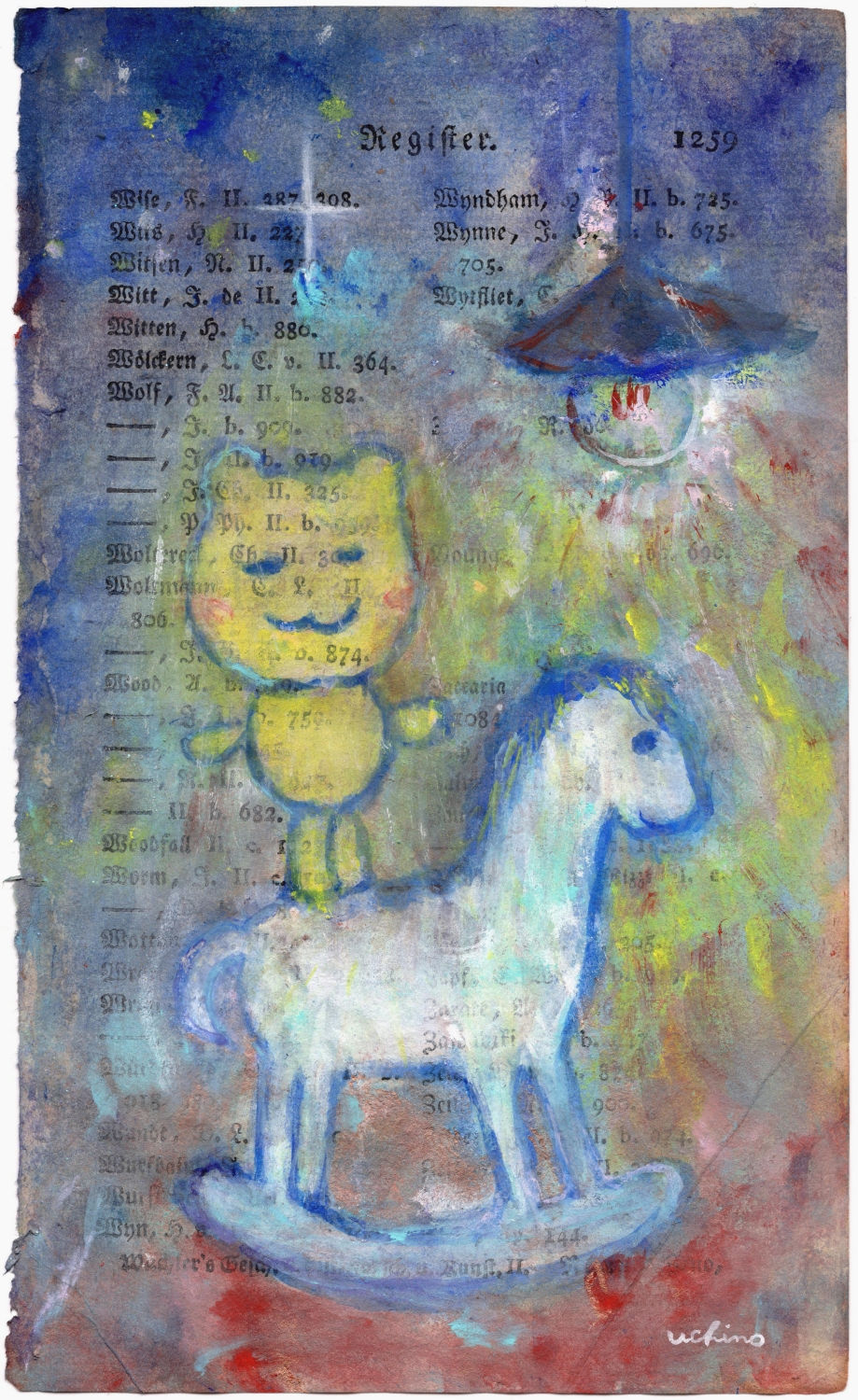 木馬とテディベア/Wooden Horse and Teddy Bear
