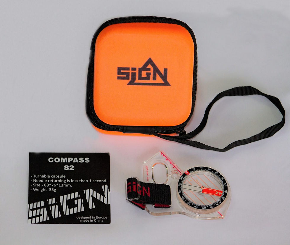 Miniature : Boussole pouce droit Sign avec degrés S2 et son coffret de rangement vue 2