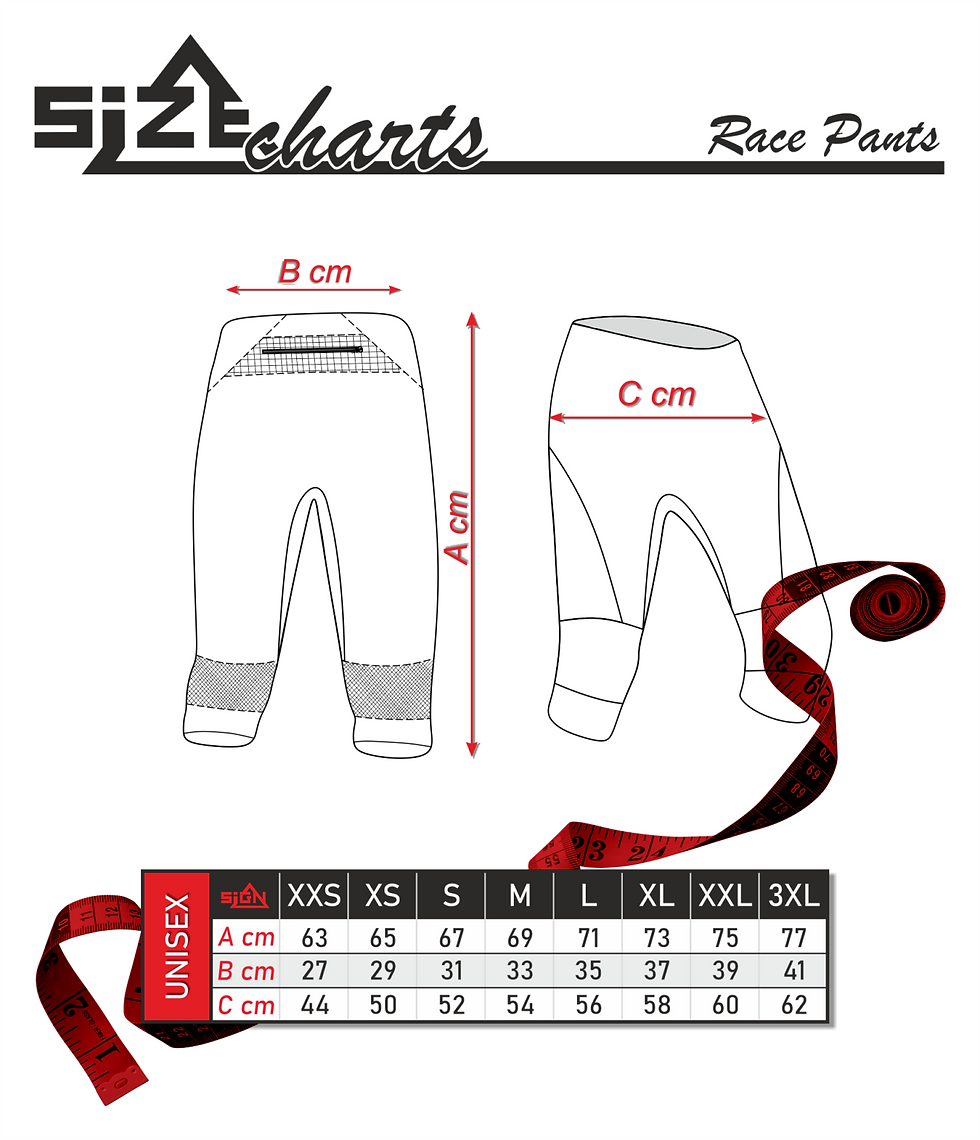 Miniature : Pantalon Sign RACE PANT Adulte guide taille