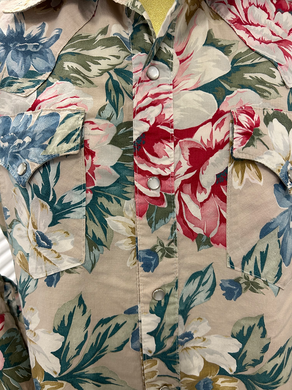 Thumbnail: 1980's Floral Western Shirt