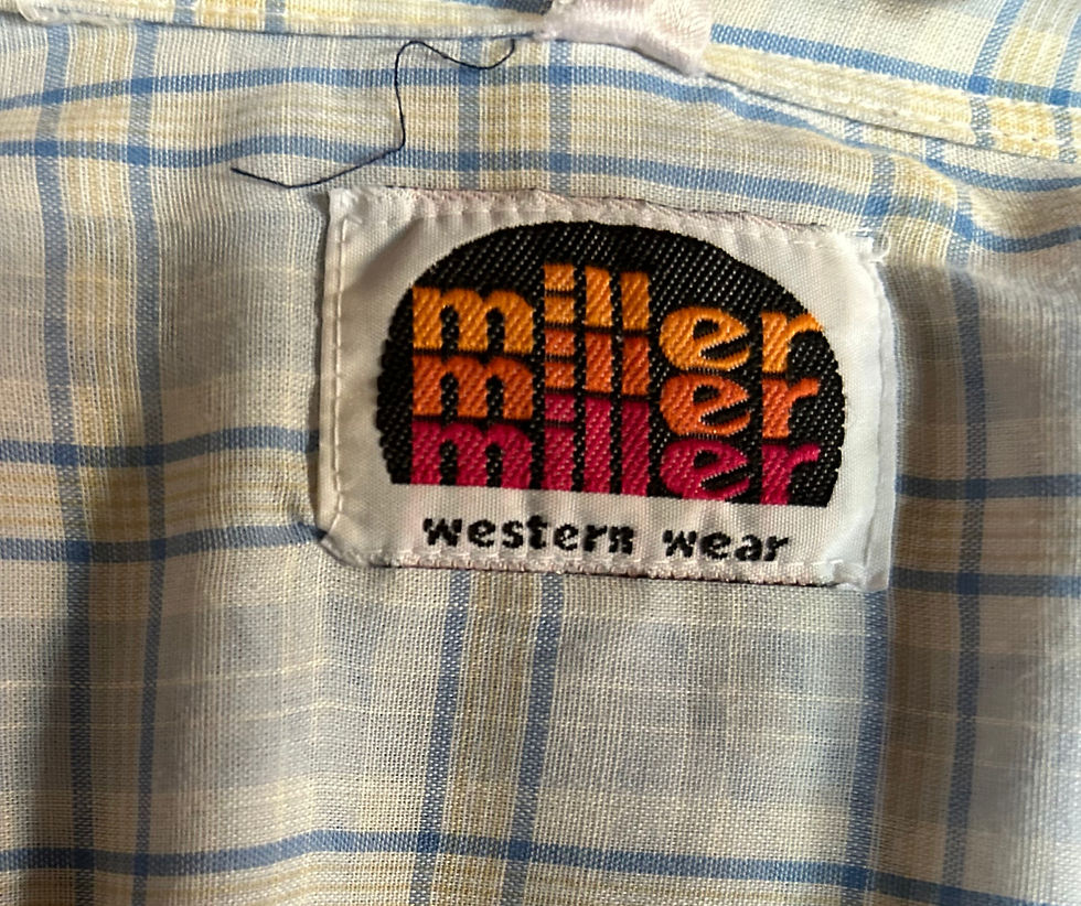 Thumbnail: 1960 MillerMillerMiller Plaid Western Shirt