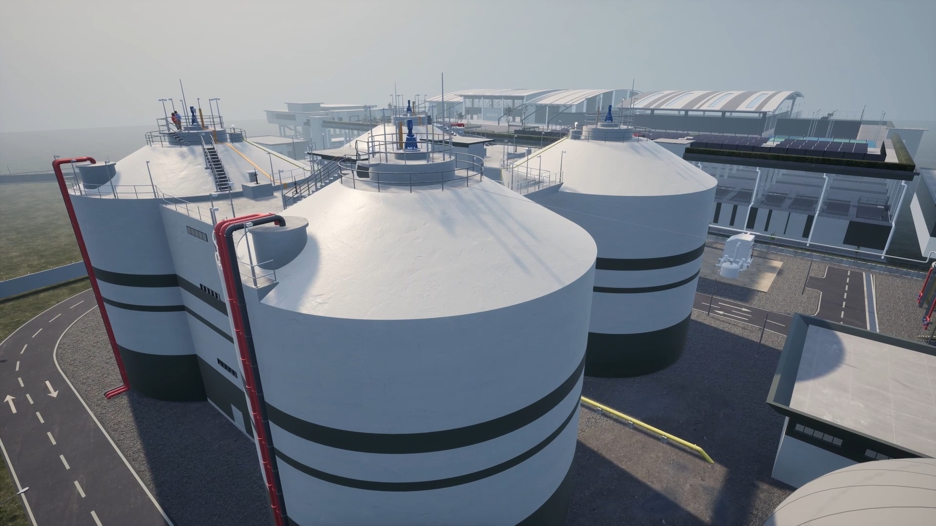 3D Sewerage Treatment Plant STP visualization Malaysia for Documentary
