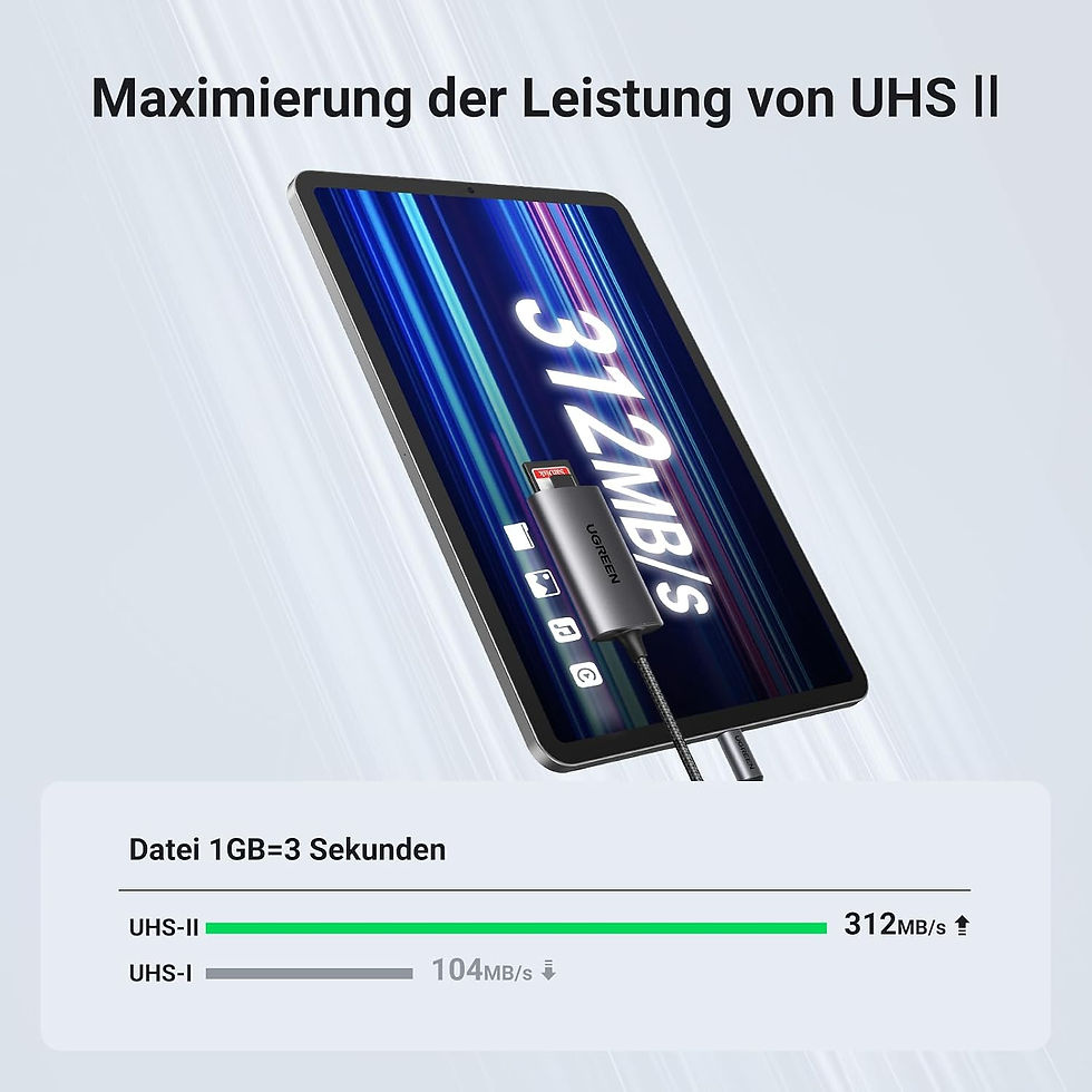 Miniaturebillede: UGREEN SD 4.0 USB-C-kortlæser til SD og microSD