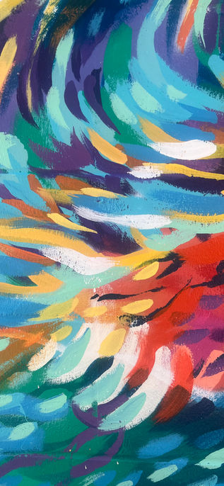 This mural covers two separate walls on the CAPE building in Jax Beach, Fl. It features a swarm of under sea life, such as sting rays, sea turtles, and fish. It was painted by artist Christian Stanley in 2023. 