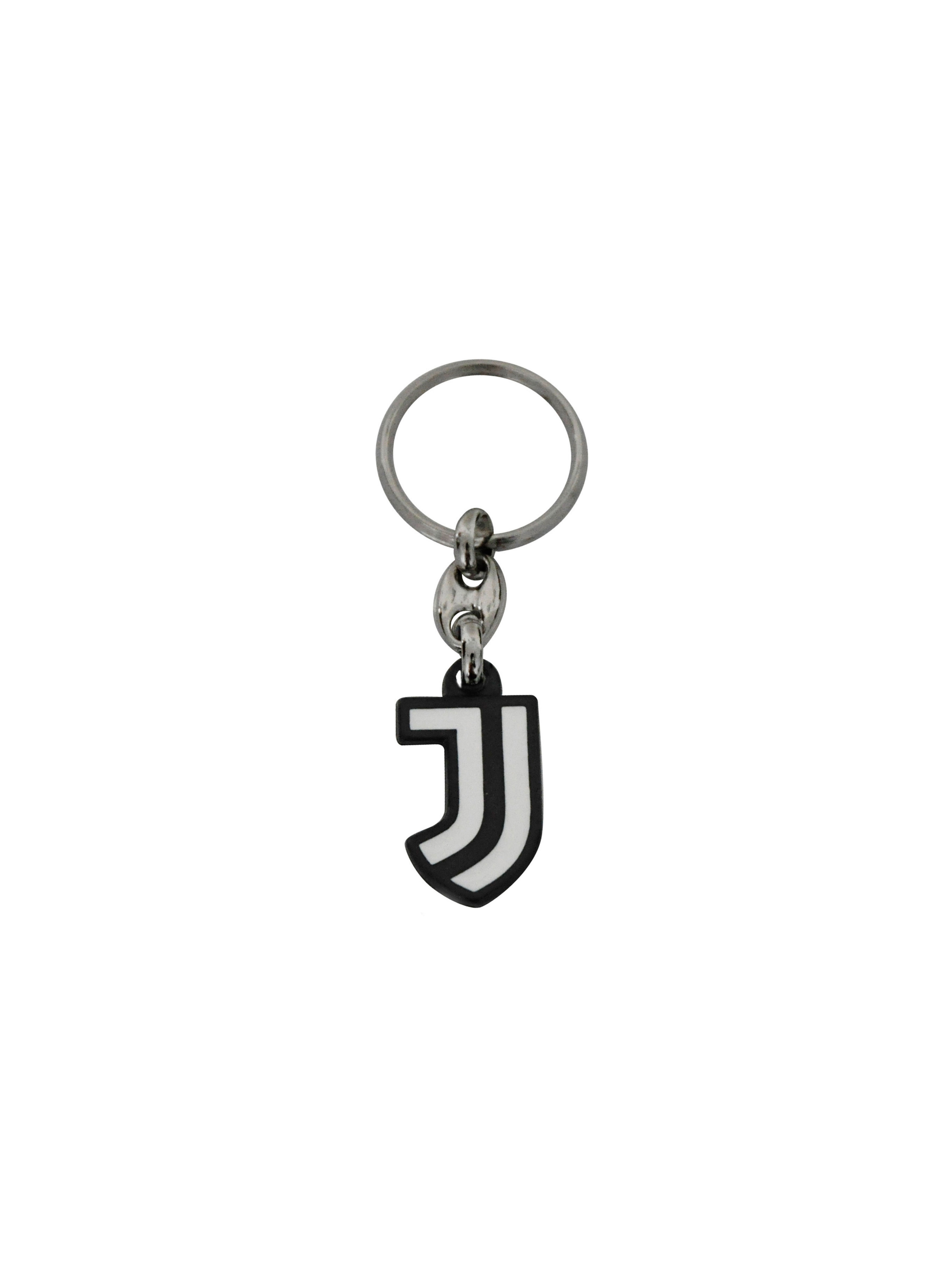 Portachiavi in metallo con logo ufficiale JUVENTUS smaltato