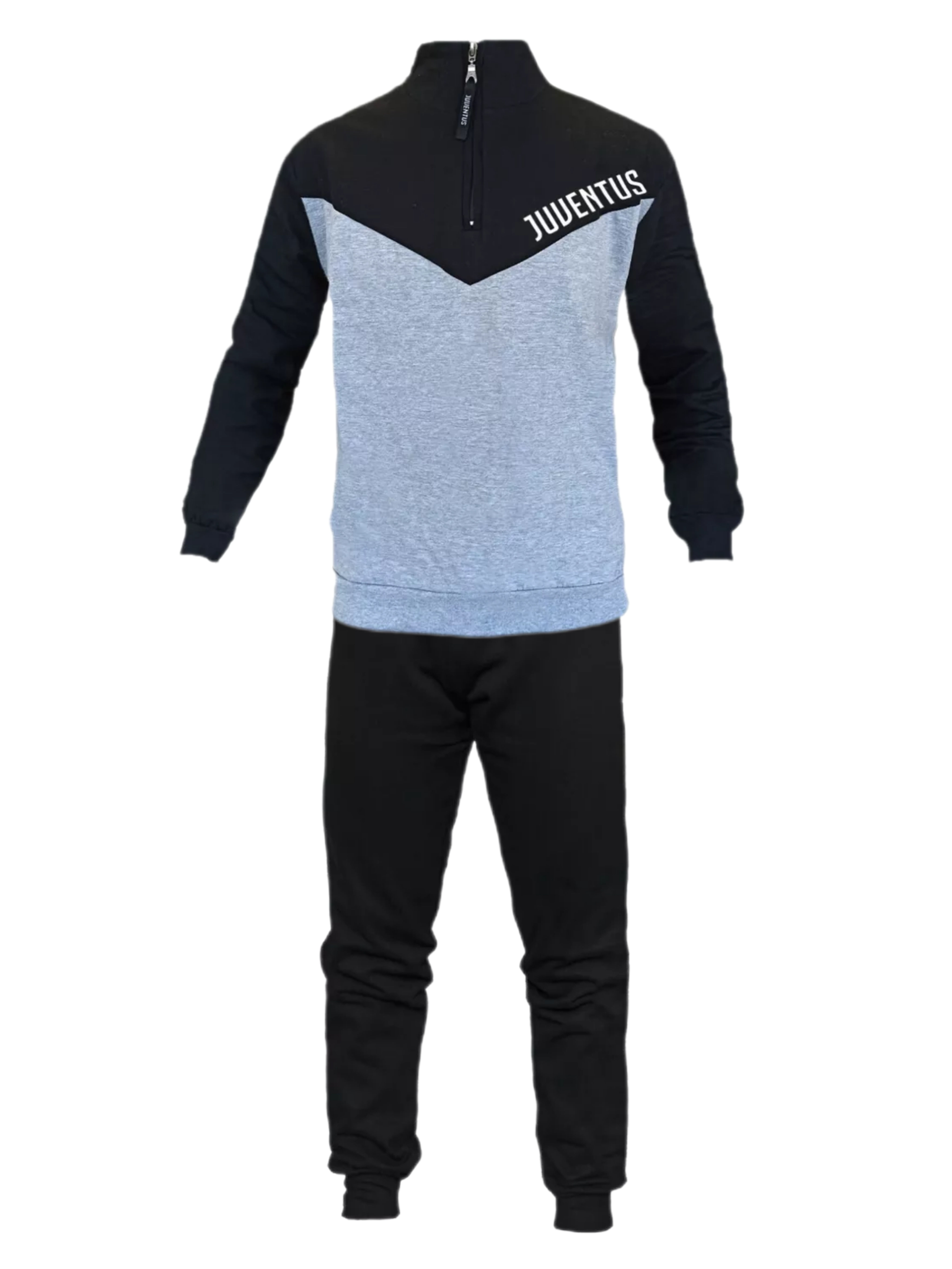 PIGIAMA MEZZA ZIP "GRIGIO" JUVENTUS