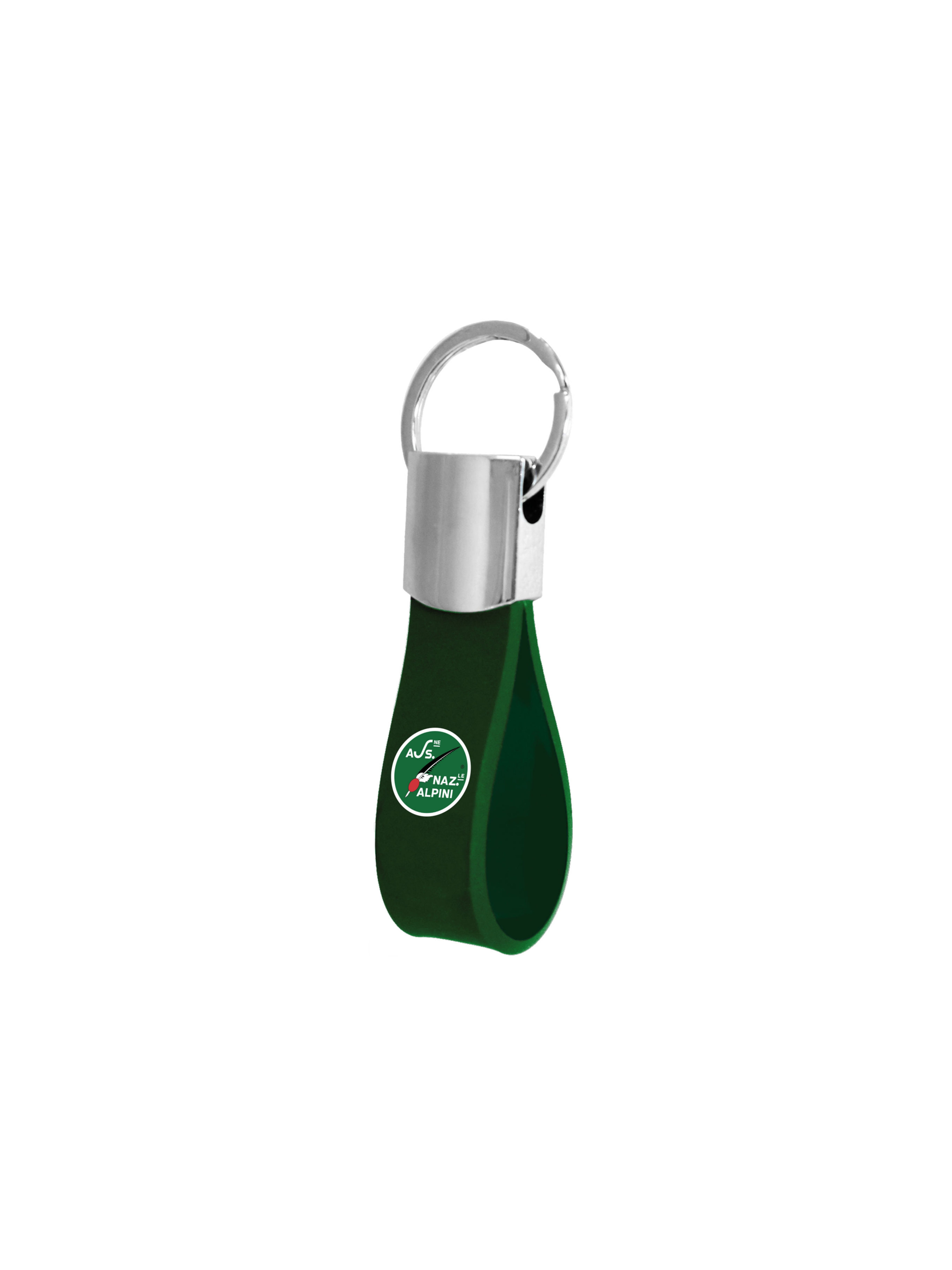 PORTACHIAVI IN METALLO E GOMMA LOGO ANA E SCRITTA ALPINI
