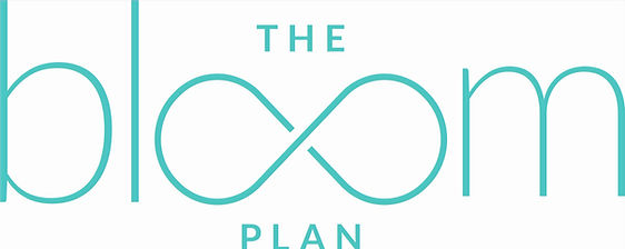 Logo of The Bloom Plan with infinity symbol to represent boundless opportunities to grow