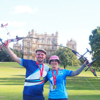Patrick Huston and Penny Healey celebrate their National Tour 2022 win