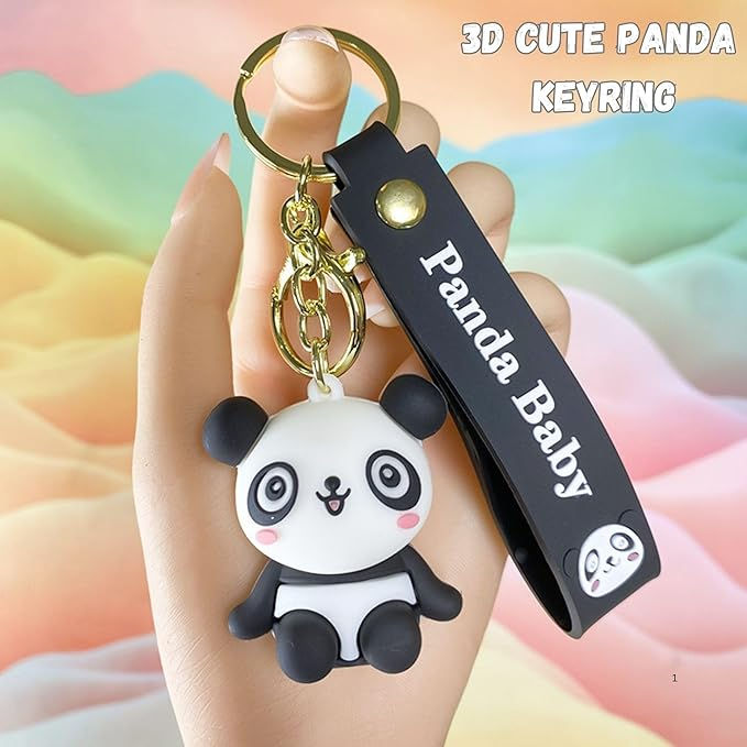 Thumbnail: Mallexo Cute Baby Panda 3D Keychains & Keyrings for gifting