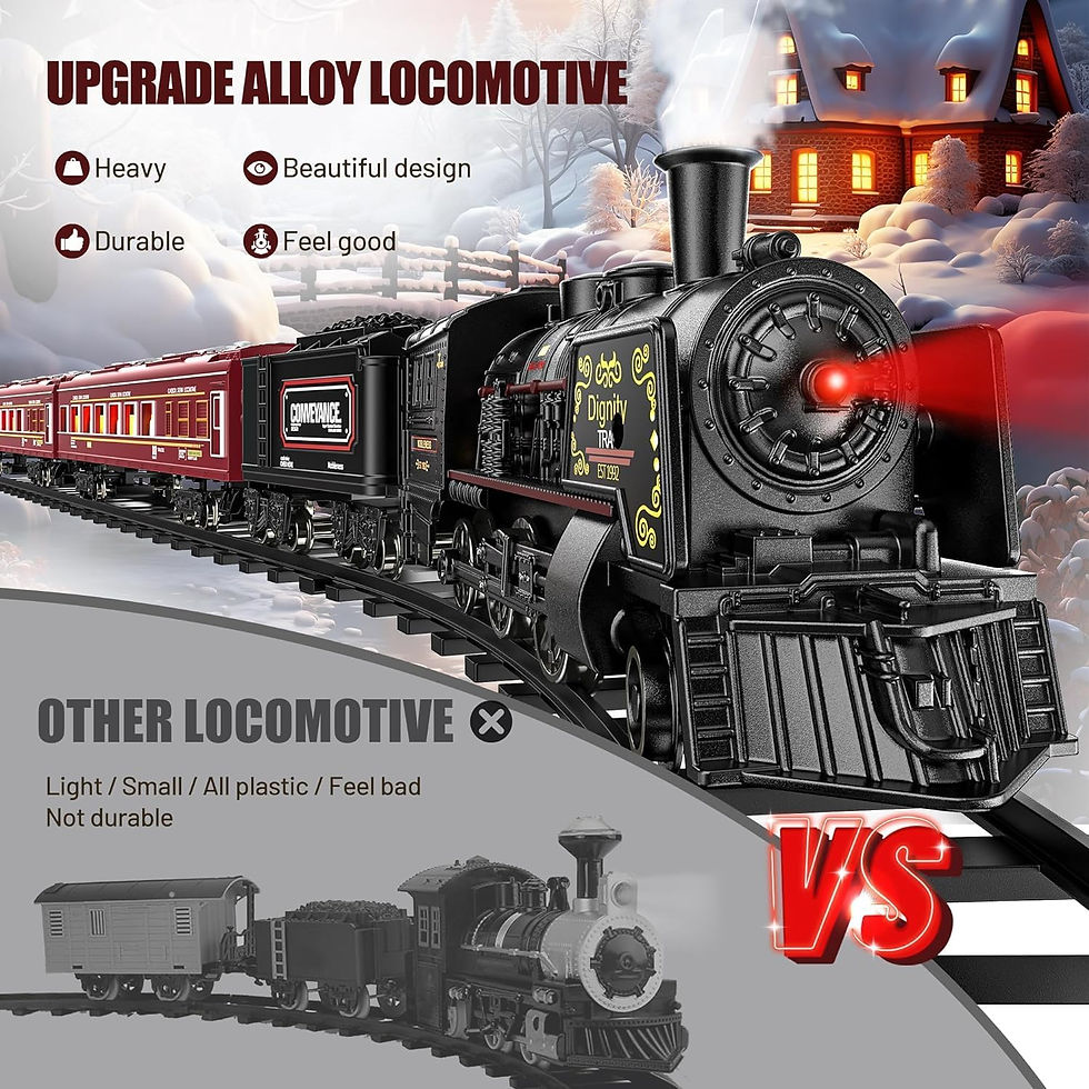 Thumbnail: Mallexo Classic Electric Train with Track & Paper Tunnel Cave Toy playset
