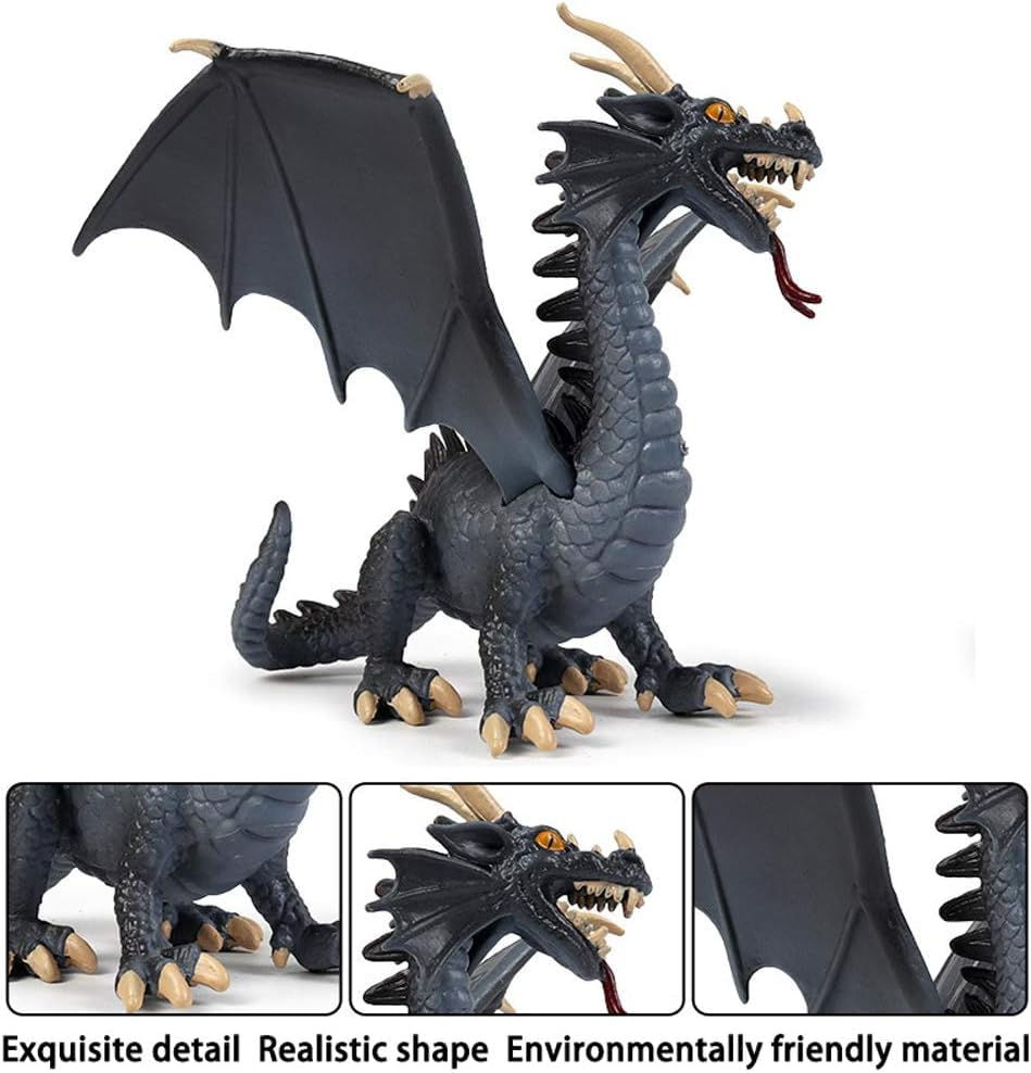 Thumbnail: Mallexo Attractive 3D Flying Grey Dragon Figure Toy for Kids