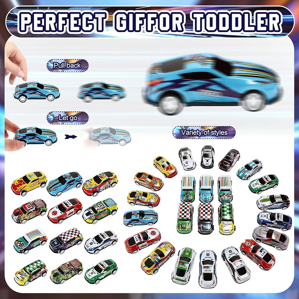 Thumbnail: 32PCS Unbreakable Die-Cast Mini Car with Pull Back and Go for Kids Alloy Metal V