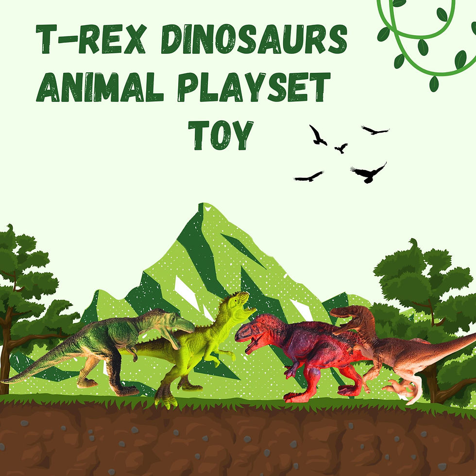 Thumbnail: Mallexo Realistic Big Dinosaur Figure Toys Playset for Kids Set of 6PCs T-rex Di
