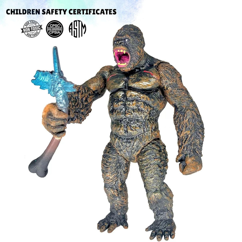 Thumbnail: Mallexo King Kong Action Figure with Prehistoric Weapon Toys for Kids Moveable