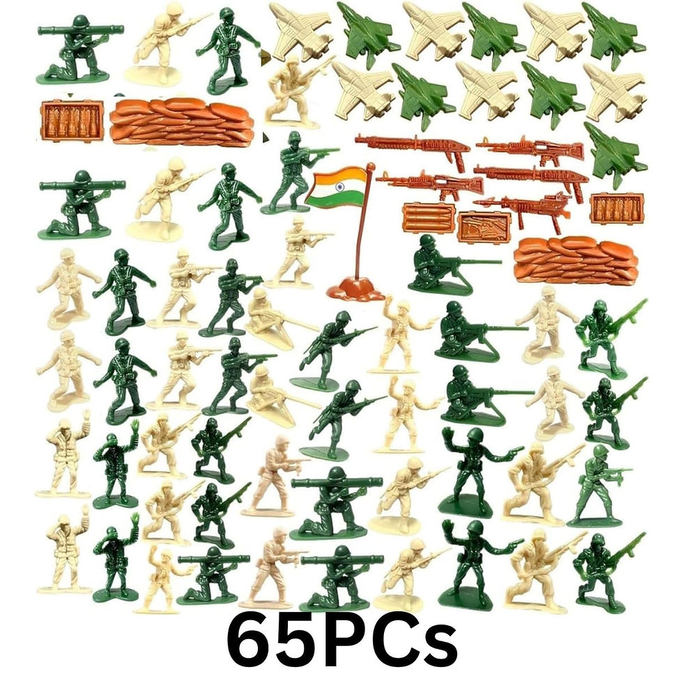 Thumbnail: Mallexo Soldier Army Toys Figure for Children| 65PCs Soldiers Set for Kids | Pol