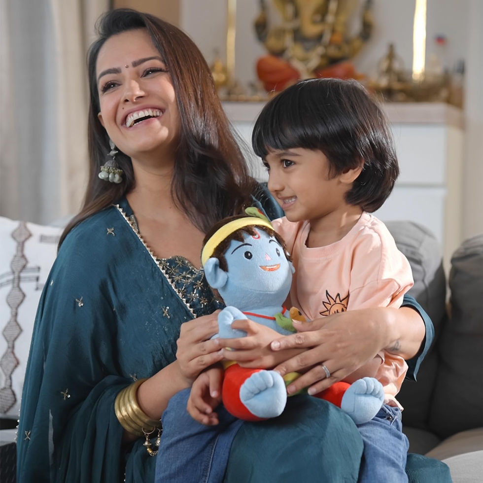 Thumbnail: Mallexo Little Lord Krishna Soft Toys for Children Big Size 35CM Krishn Khaniya