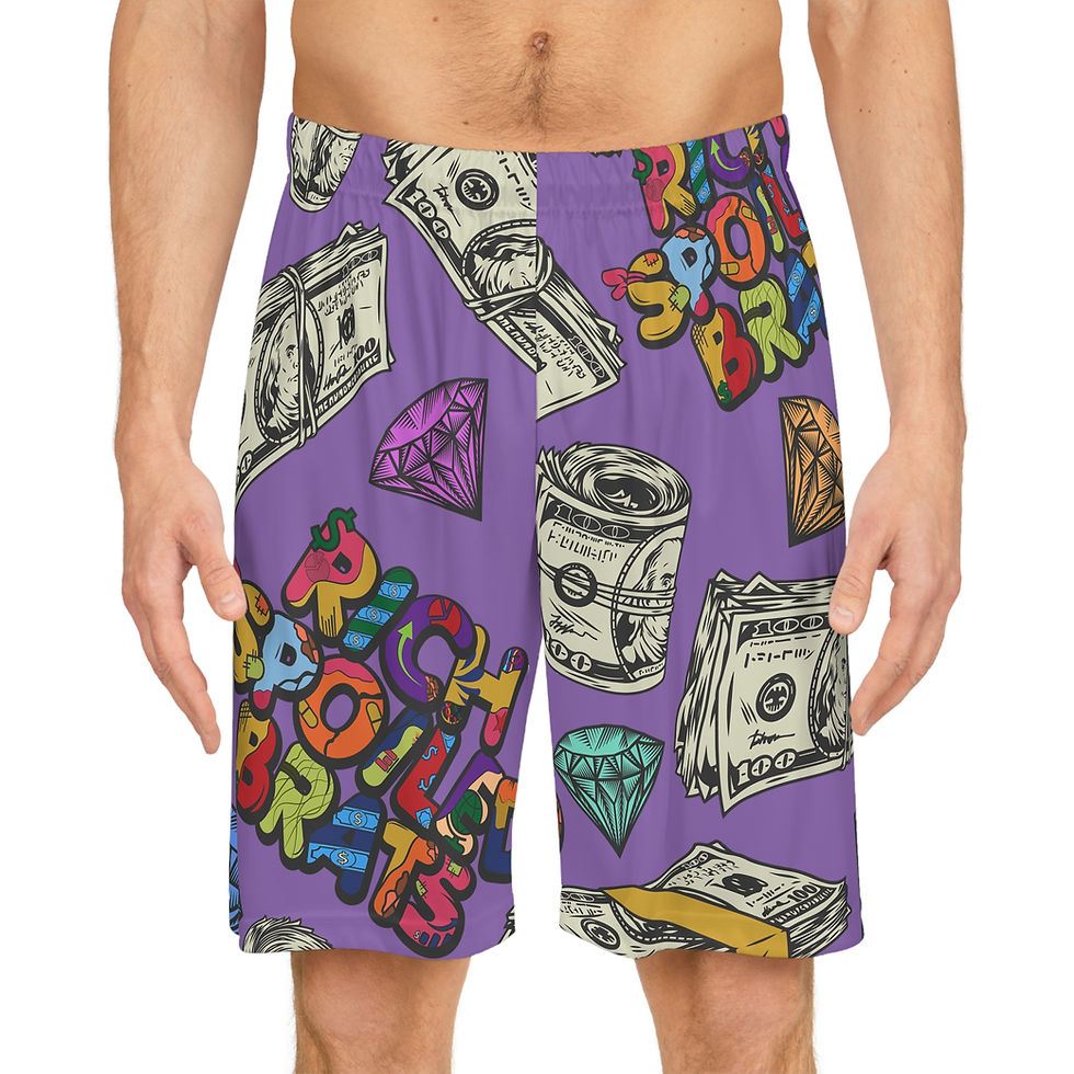 Thumbnail: Rich Spoiled Brats-Popping Purple- Basketball Shorts – “Money Moves Edition”
