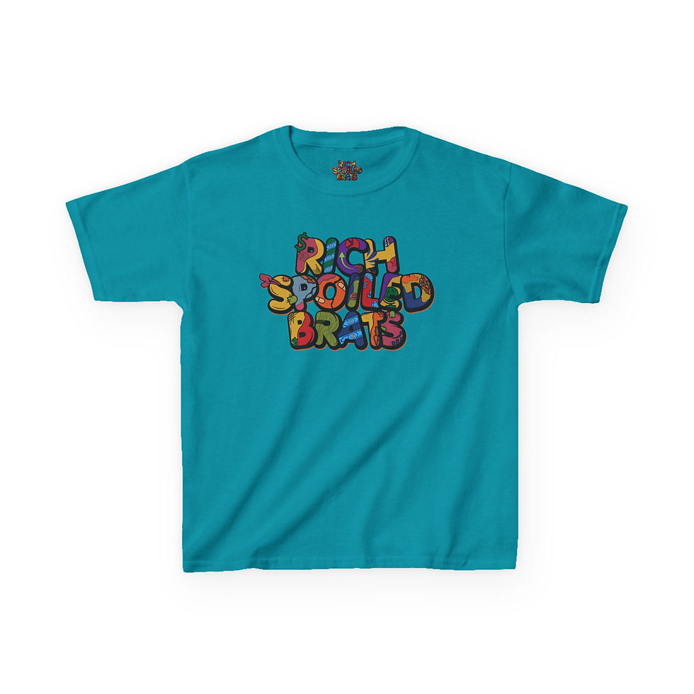Thumbnail: Rich Spoiled Brats Kids Tee - T-Shirt for Trendy Youth