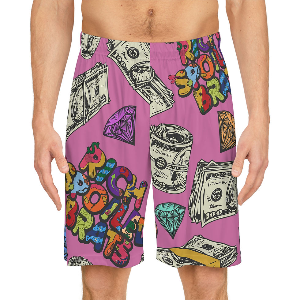 Thumbnail: Rich Spoiled Brats-Princess Pink- Basketball Shorts – “Money Moves Edition”