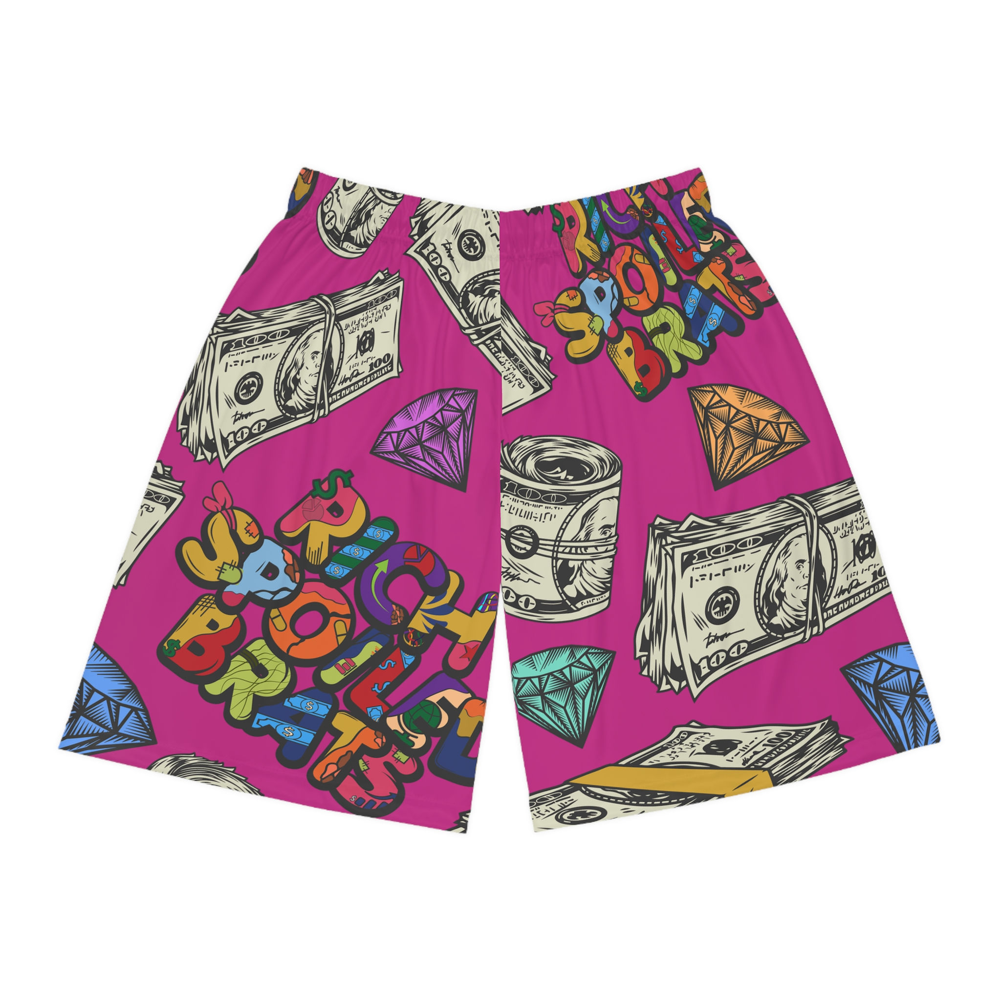Rich Spoiled Brats-Passion Pink- Basketball Shorts – “Money Moves Edition”