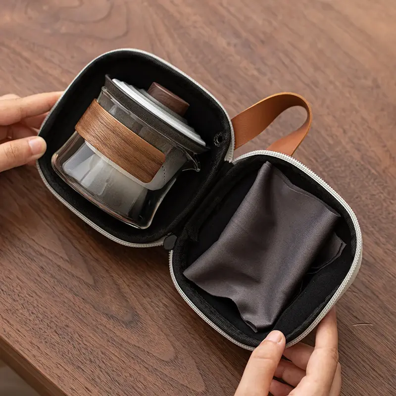 Thumbnail: Gongfu Travel Tea Set Glass & Ceramic