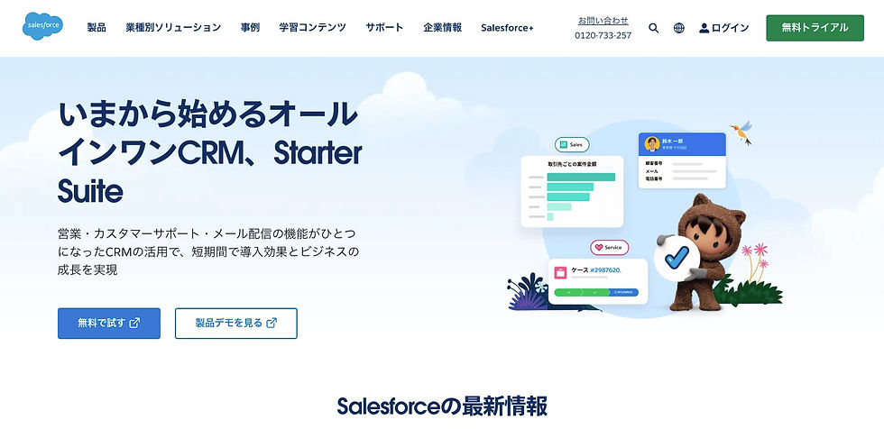 Salesforce's Japanese Landing Page