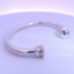 Sterling Silver & 14K Yellow Gold Men’s Bangle