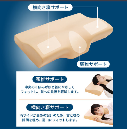 睡眠時の寝姿勢を整える頚椎サポート枕 | 音部公式オンラインショップ