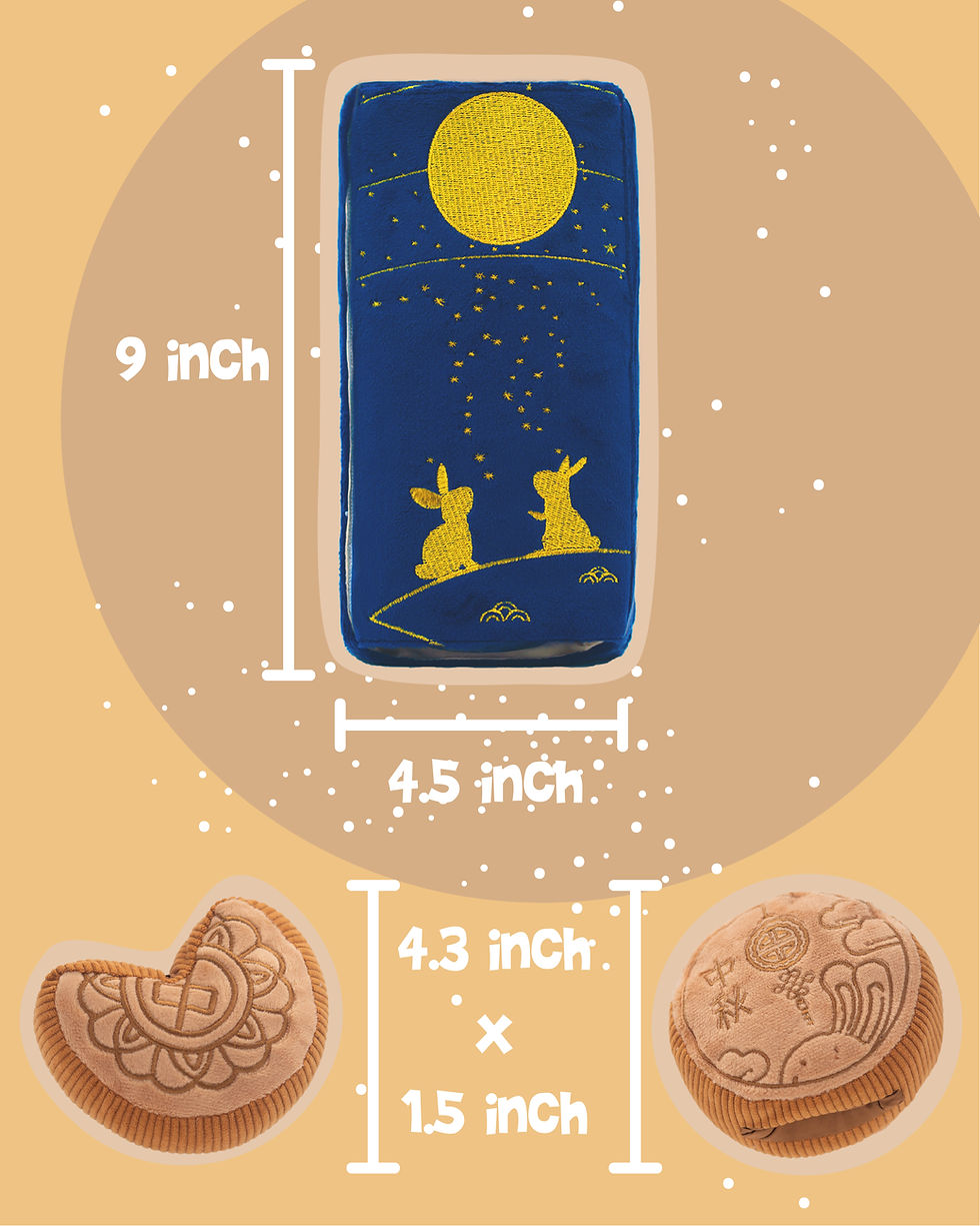 Thumbnail: Squeaky X Wild N Fresh Crazy Crinkle Toy with 2 Squeaky Mooncake - Original