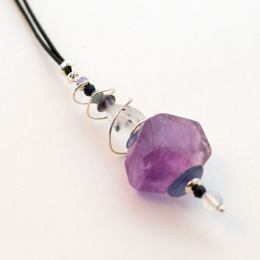 Miniature : PENDENTIF AMÉTHYSTES, PIERRE DE LUNE