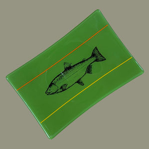 Glass Plate with Fish