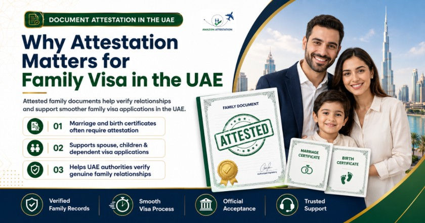 Understanding the Importance of Document Attestation for Family Visas in the UAE: Ensuring smooth visa processes and official acceptance by verifying family records such as marriage and birth certificates.
