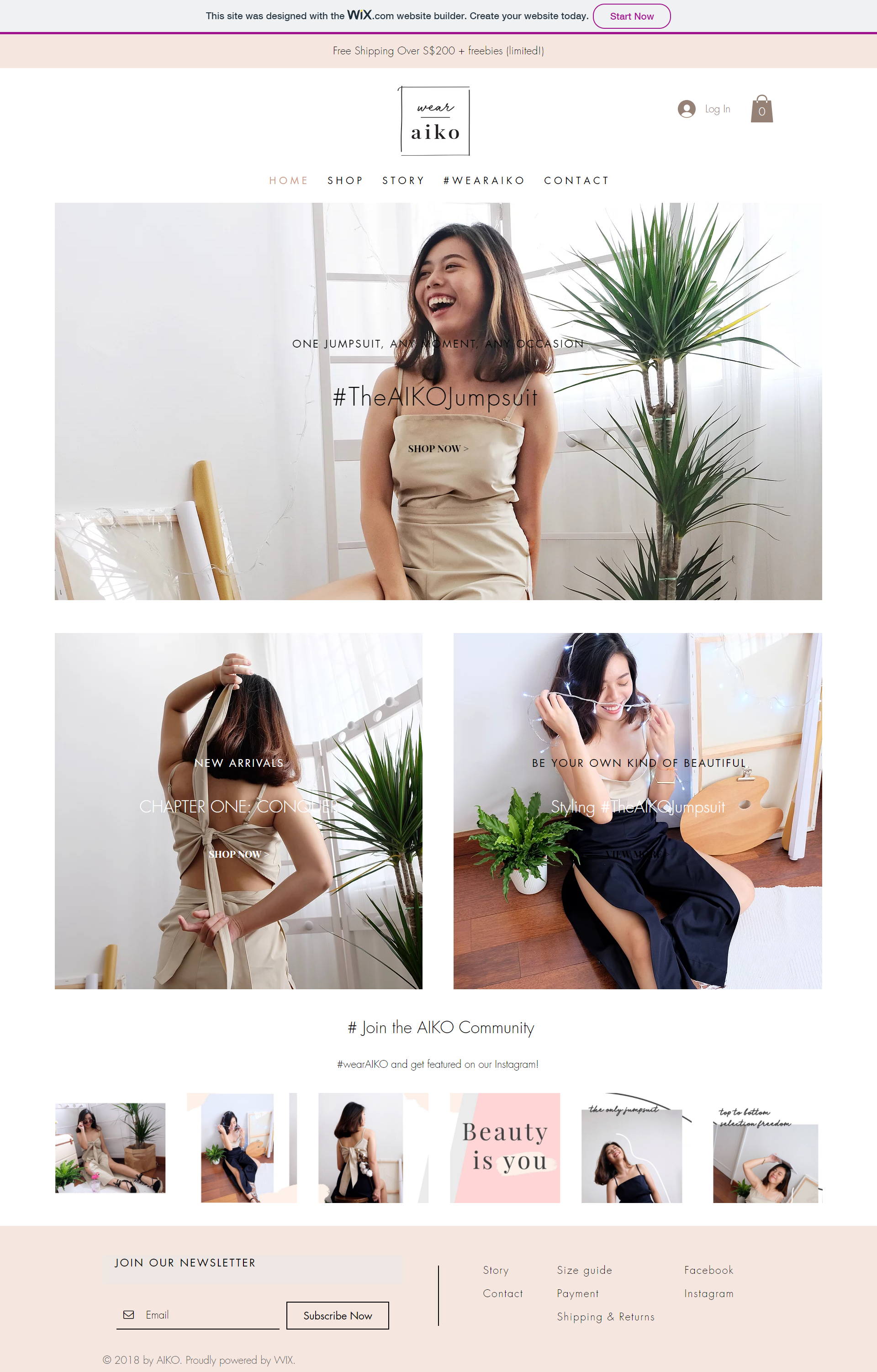 AIKO website homepage