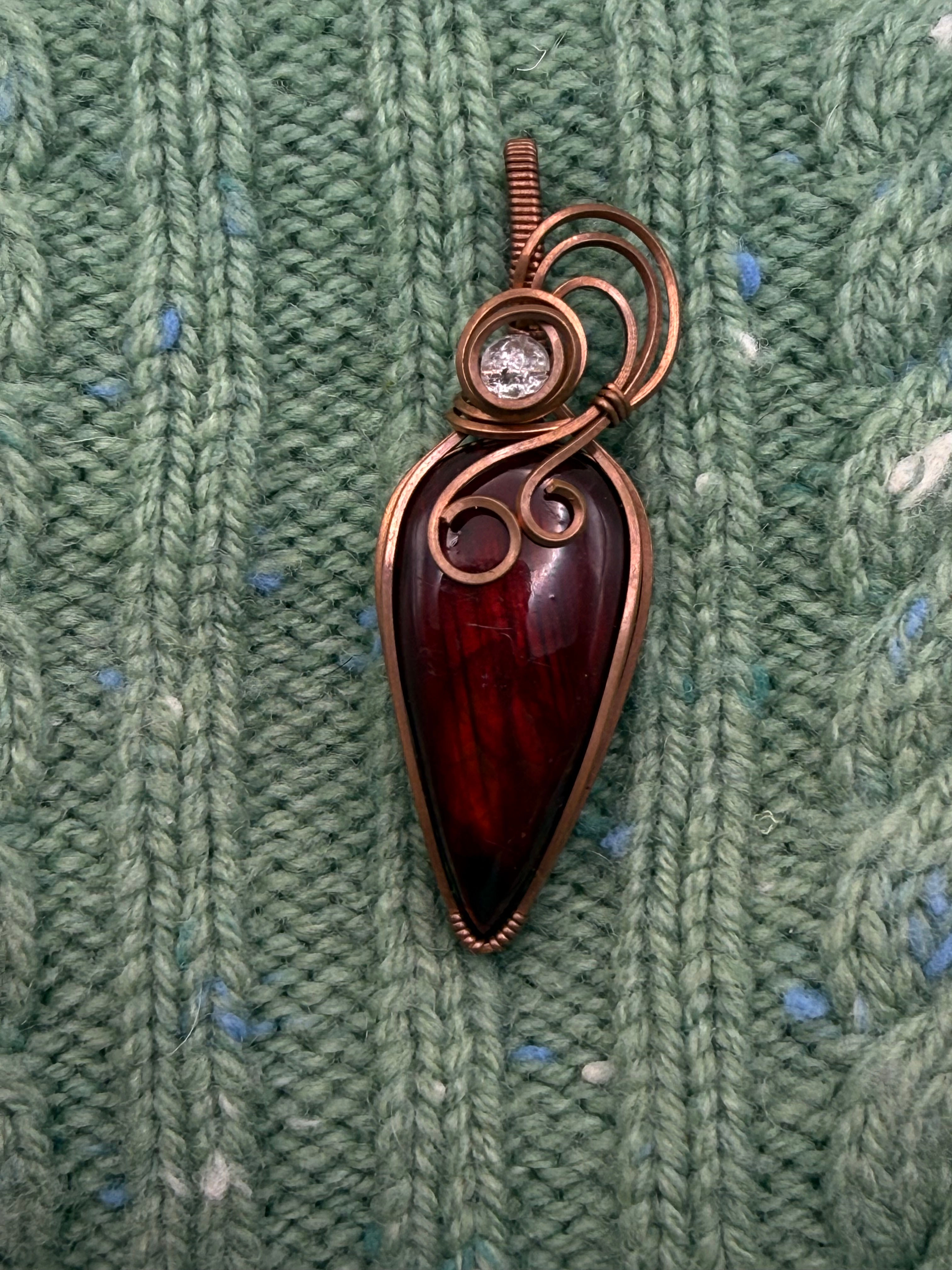 *Red Labradorite in Copper*