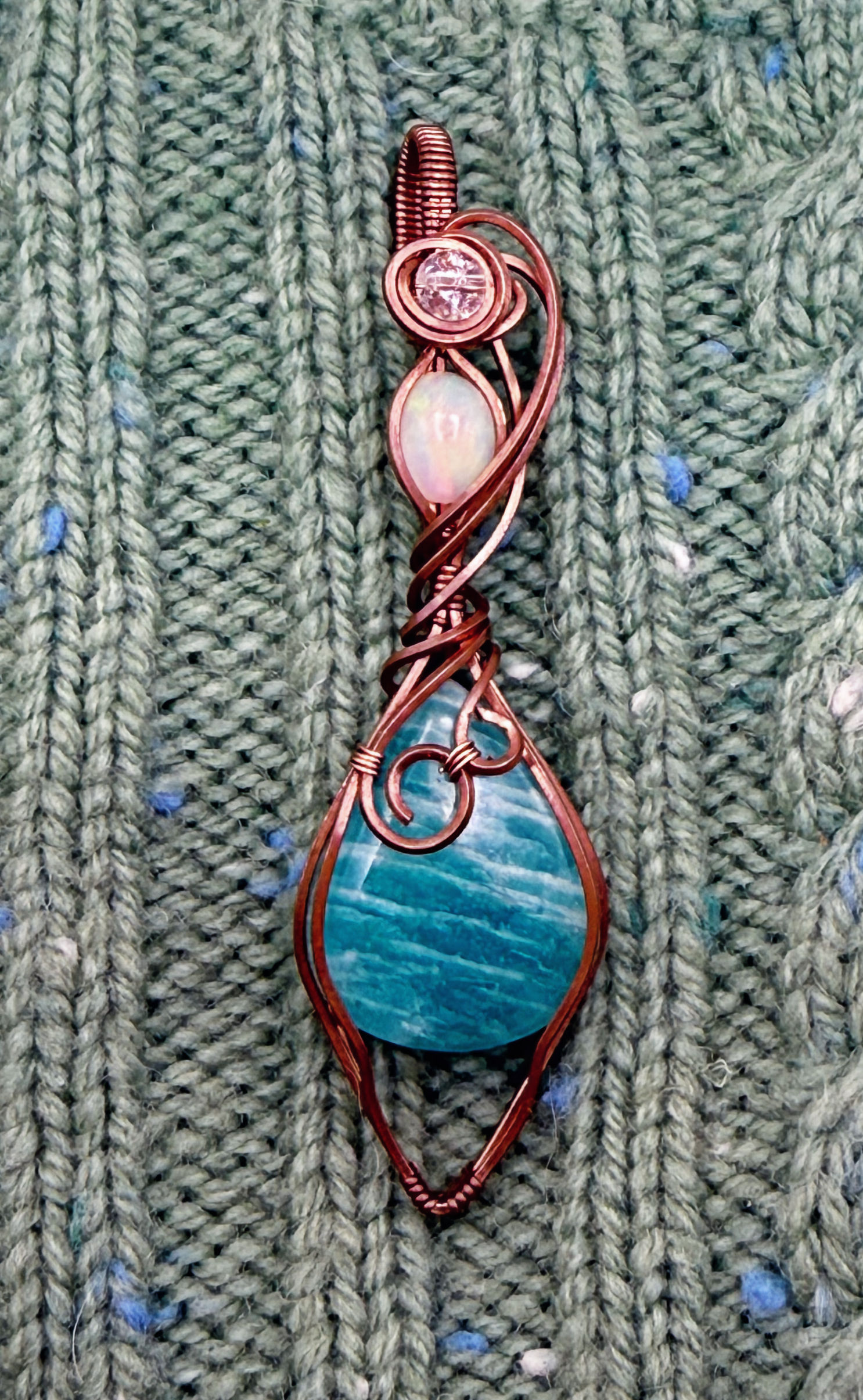 *Amazonite & Opal in Copper*