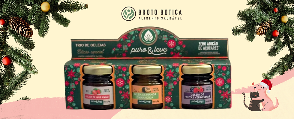 trio de geleias puro e leve