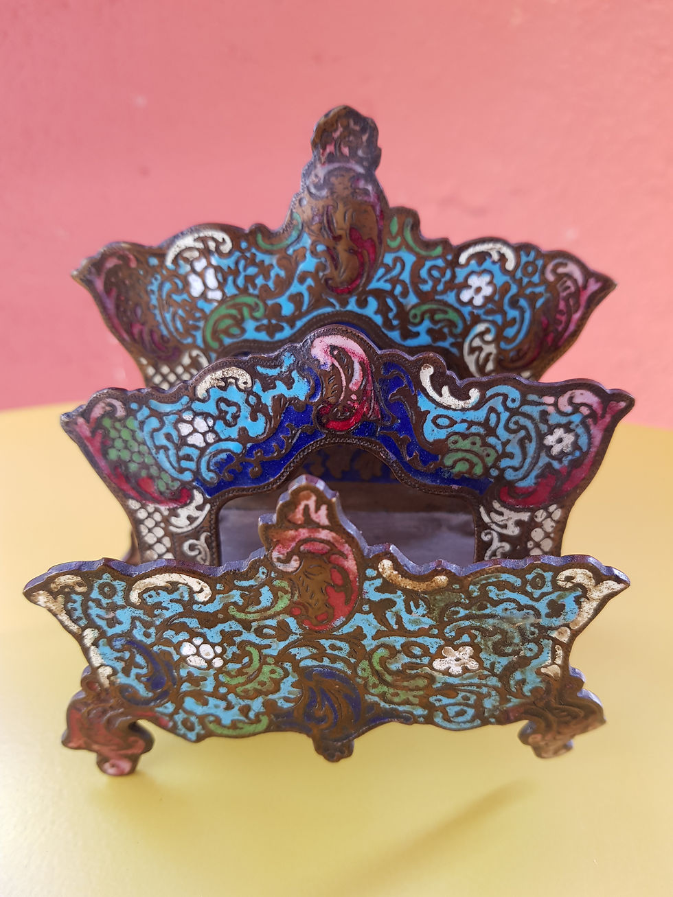 Ancien Porte lettres cloisonné