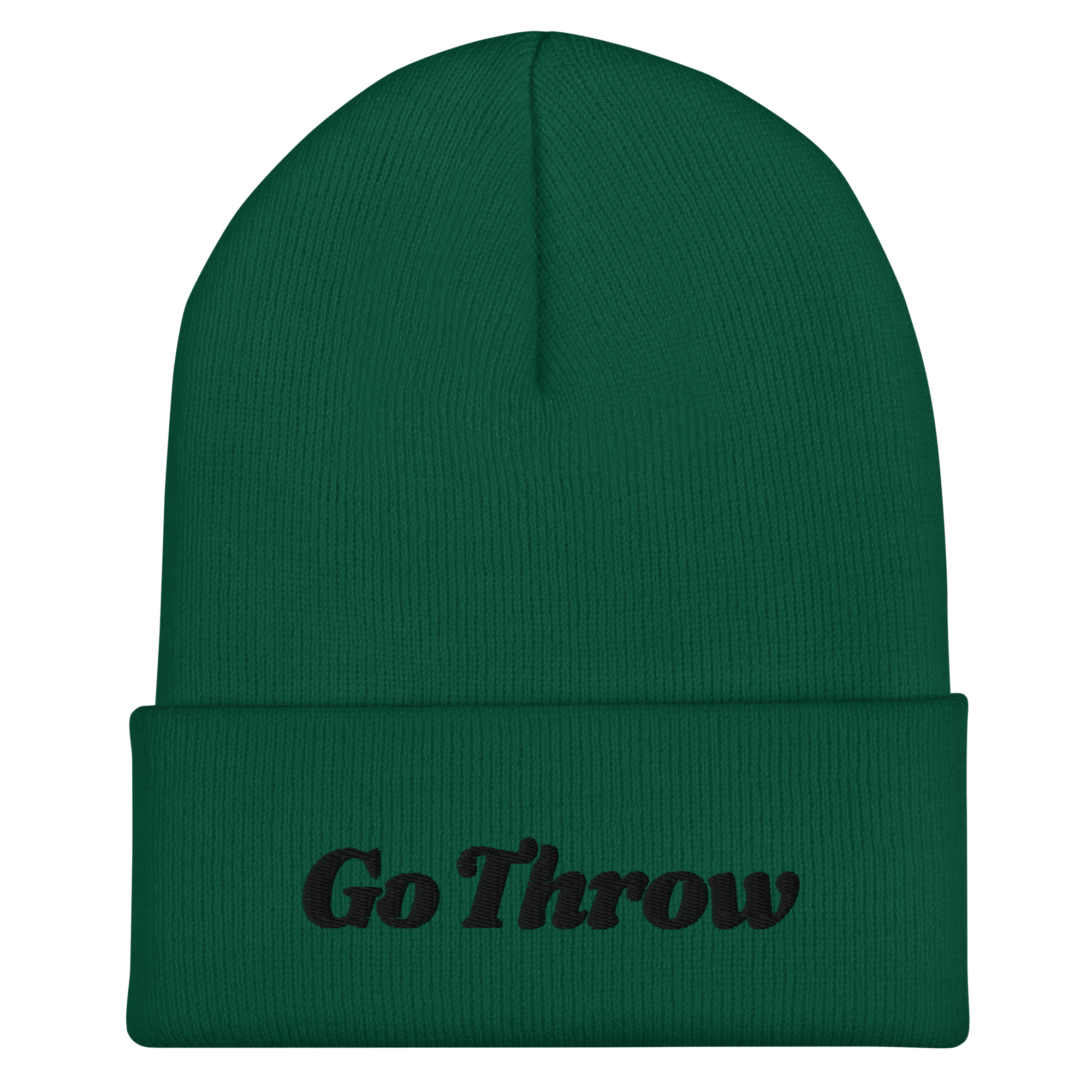 Go Throw Beanie-Black Stitching