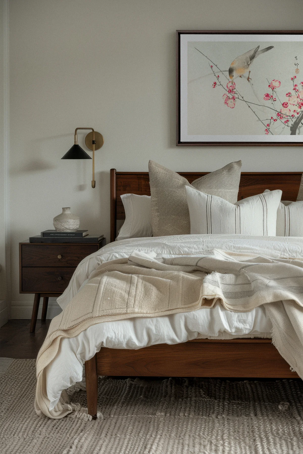 Le canevas Songbird apporte la nature à la décoration de la chambre principale