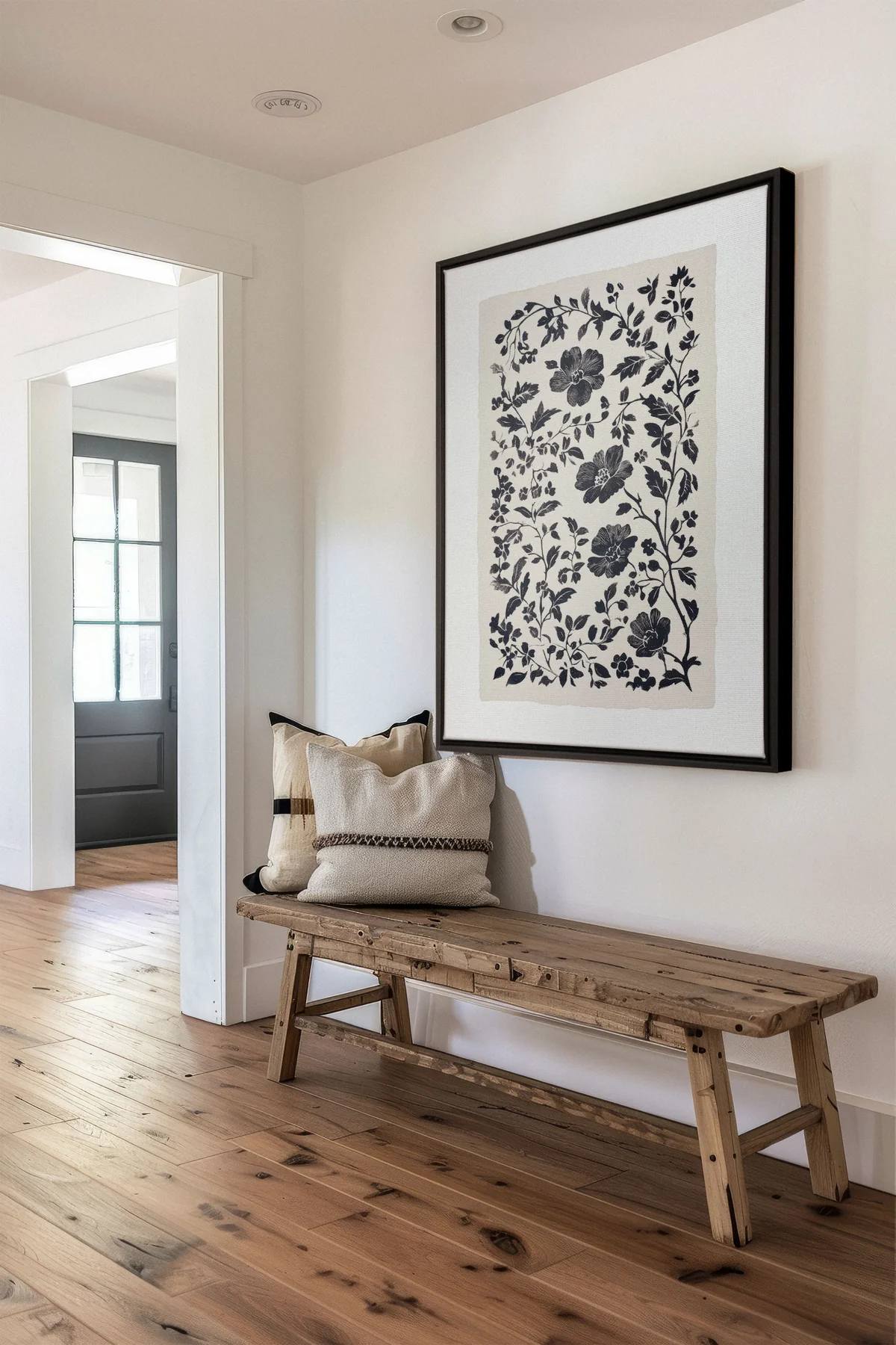 Canvas Floral Shadow, grande toile pour la décoration d’entrée de la maison