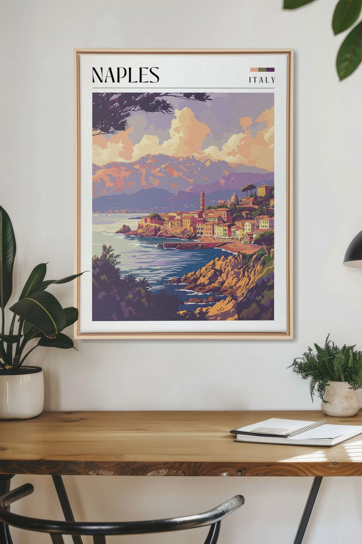 Toile Naples sur la décoration de bureau à domicile