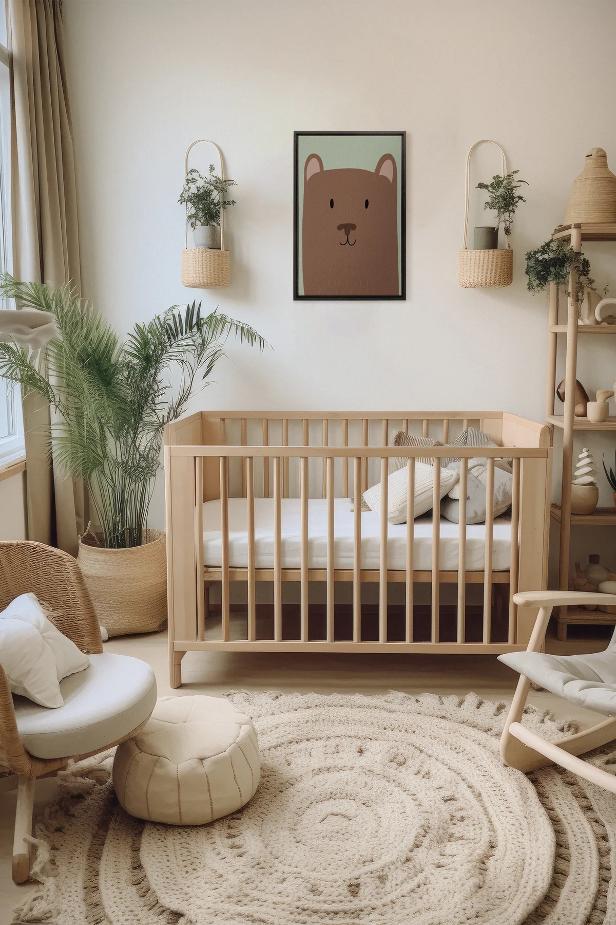 Ours en toile pour décoration de chambre d'enfant ou de chambre d'enfant