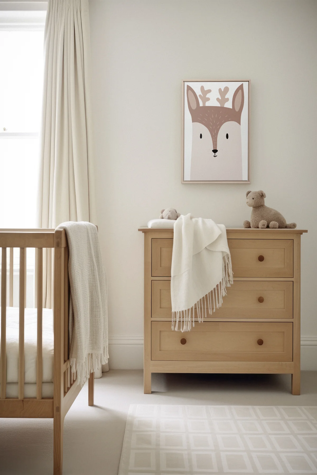 Canva Chevreuil, toile Chevreuil pour décoration chambre enfant ou chambre de bébé