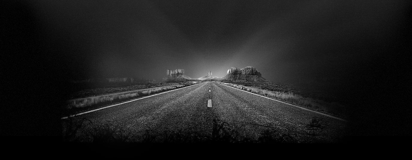 Desert Highway. New Mexico Highway. Driving in New Mexico