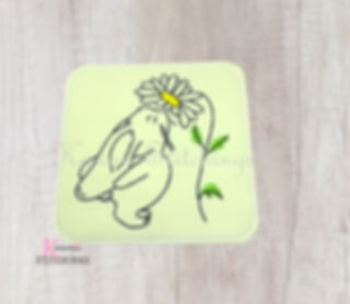Spring Flower Bunny Coaster