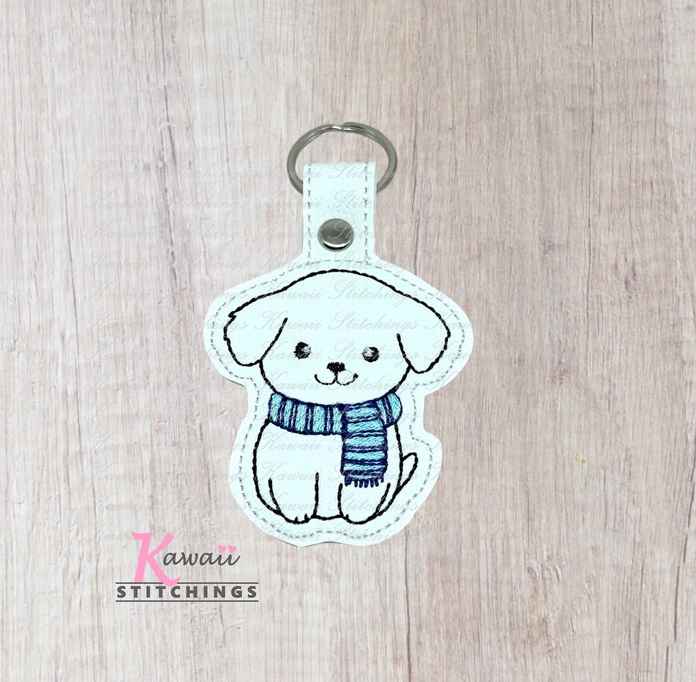 Warm Puppy Dog Key Fob